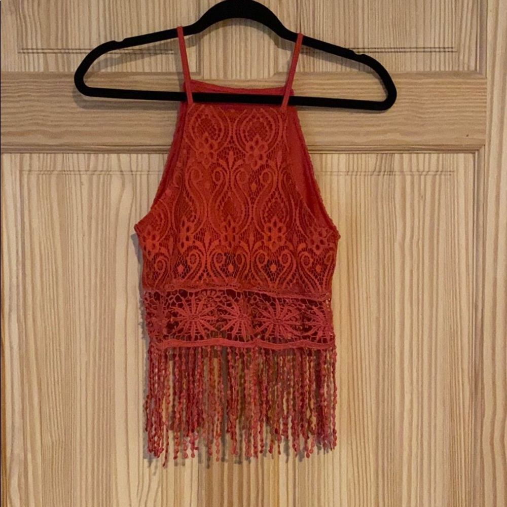 🔥SALE🔥 6/$25 🌺Boho Fringe Crop Top🌺